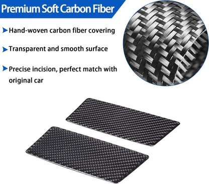 C8 Corvette Soft Carbon Fiber Sun Visor Warning Label Covers | Black, Red, Blue, Yellow Carbon Fiber