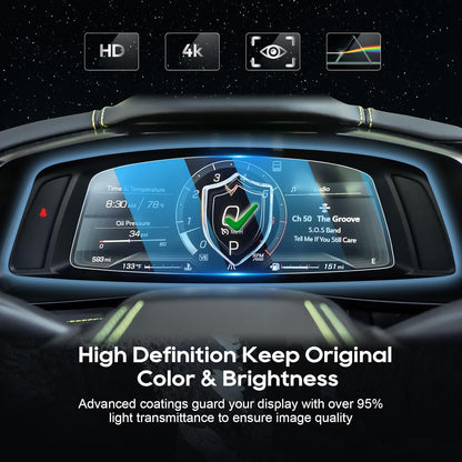 C8 Corvette Interior Speedometer Info Screen Protection Clear Film PPF