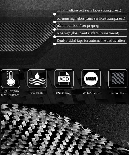 2015-24 Mustang Real Carbon Fiber Interior Door Handle Trim Cover