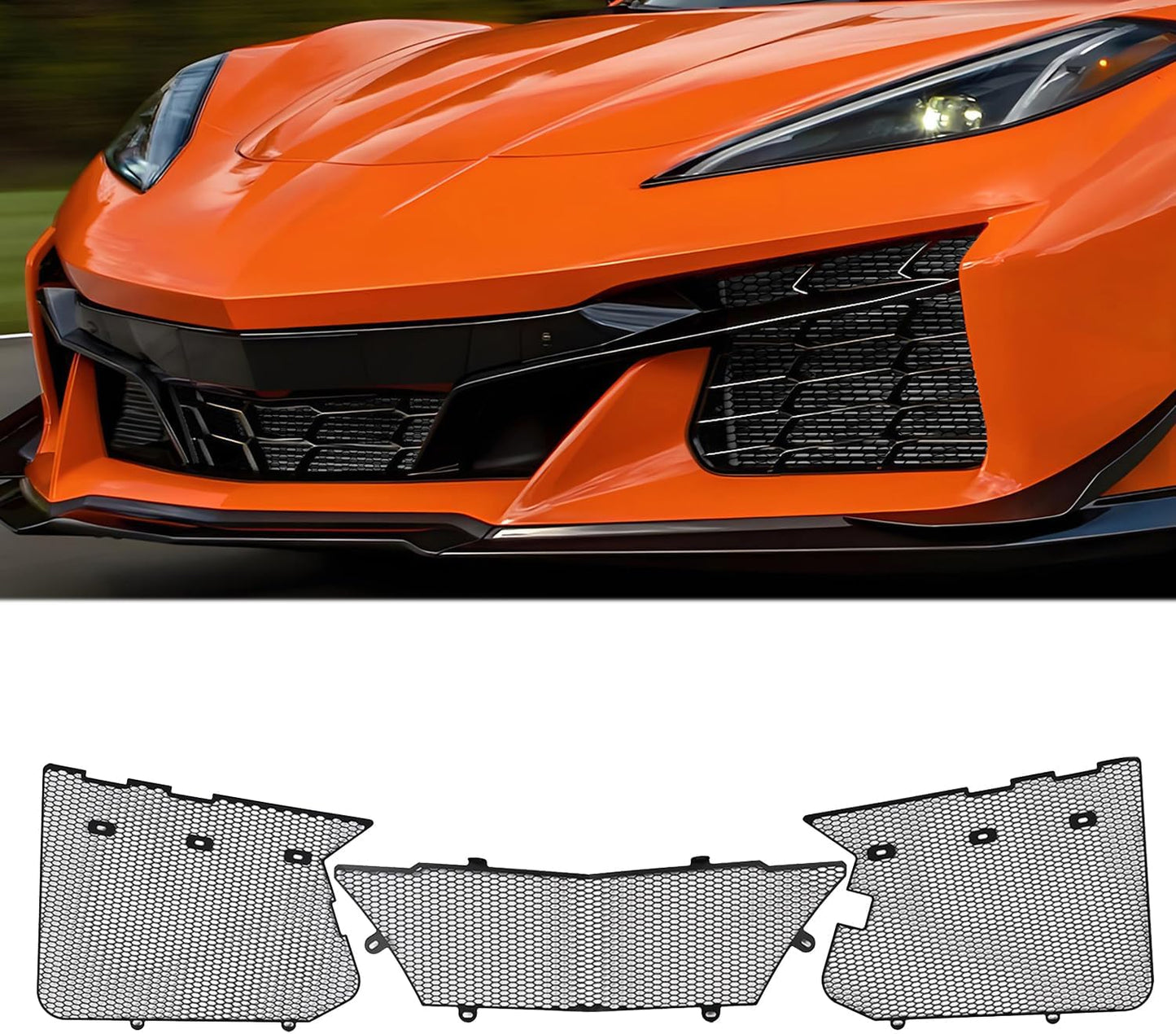 C8 Corvette Z06/E-Ray Front Intake Mesh Grilles (Metal)
