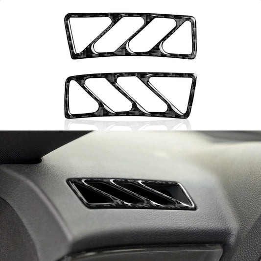 2010 - 15 Camaro Carbon Fiber Dashboard Vent Trim | Black / Red Carbon