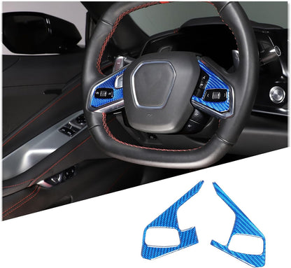 C8 Corvette Carbon Fiber Soft Inner Steering Wheel Trim Covers (Heated/Non-Heated) | Next-Gen Speed