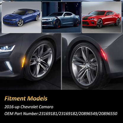2016 - 24 Camaro Smoked Dynamic Dual LED Side Markers