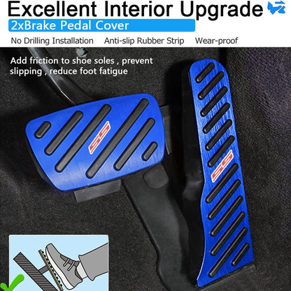 2016 - 24 Camaro Aluminum Gas and Brake Pedal Covers with SS Emblem | Next-Gen Speed