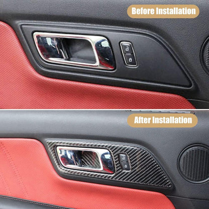 2015-24 Mustang Real Carbon Fiber Interior Door Handle Trim Cover