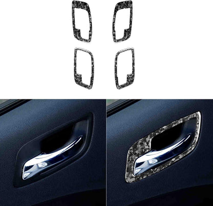 2011 – 24 Dodge Charger Forged Carbon Fiber Interior Door Handle Trim Covers
