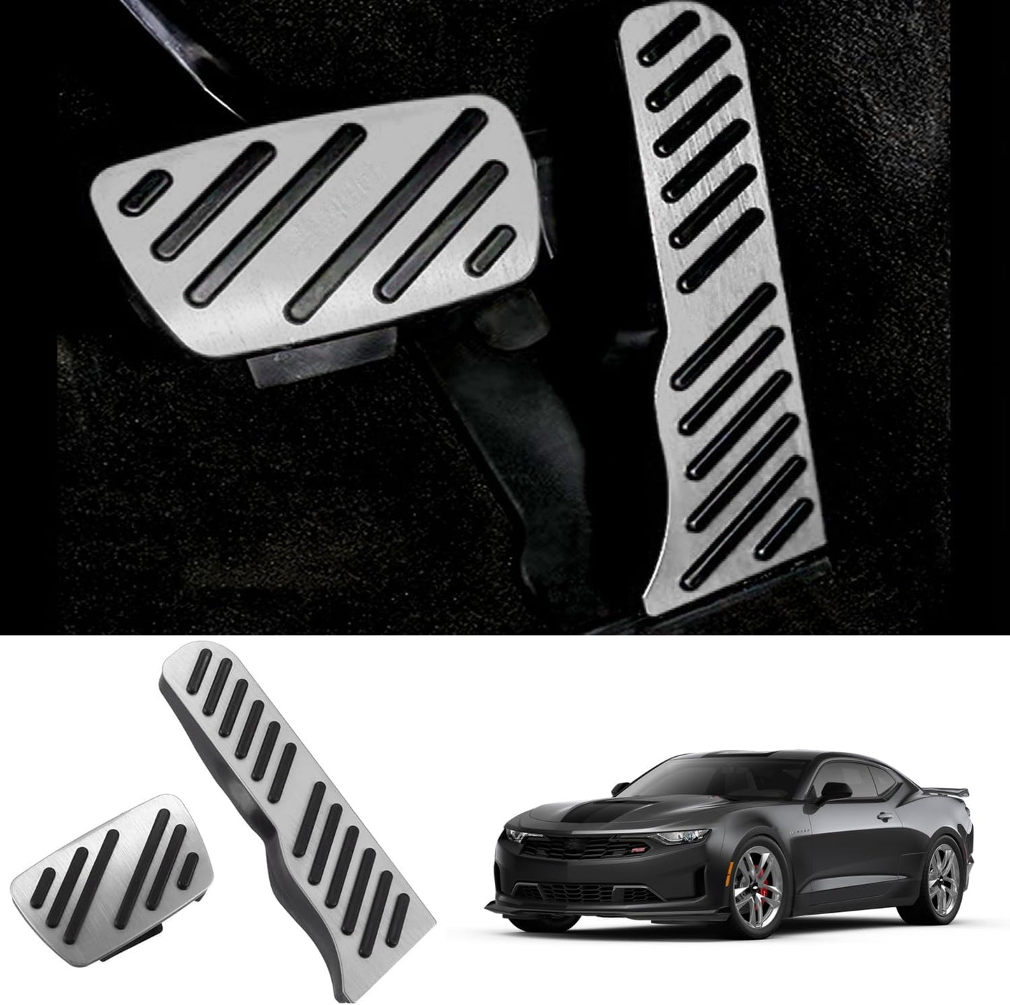 2016 - 24 Camaro Aluminum Gas and Brake Pedal Covers | Next-Gen Speed
