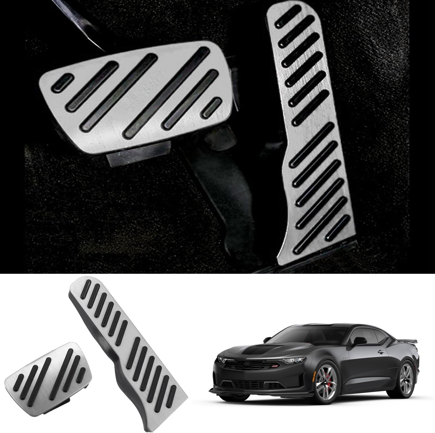 2016 - 24 Camaro Aluminum Gas and Brake Pedal Covers | Next-Gen Speed