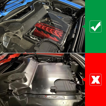 C8 Corvette HTC Convertible Clear Carbon Fiber Engine Bay Panel Cover