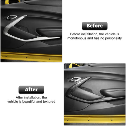2016-24 Camaro Carbon Fiber Interior ABS Door Surround Trim Bezel Cover