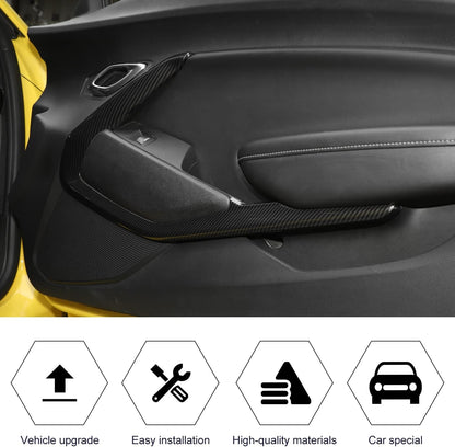 2016-24 Camaro Carbon Fiber Interior ABS Door Surround Trim Bezel Cover