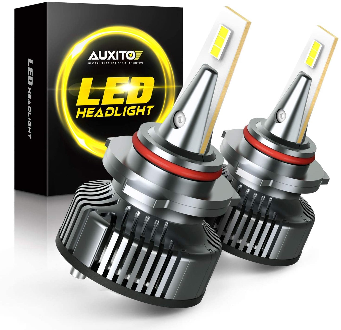 AUXITO 9005 LED 16,000LM 6500K White Car Headlight Bulbs