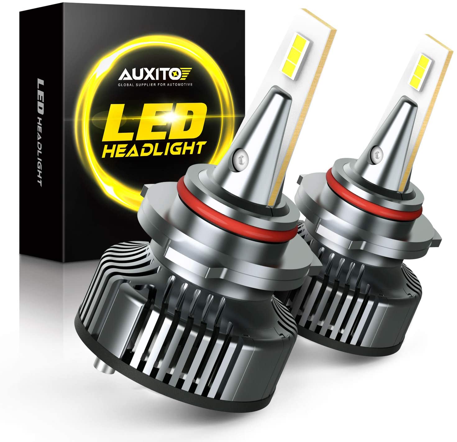 AUXITO 9005 LED 16,000LM 6500K White Car Headlight Bulbs