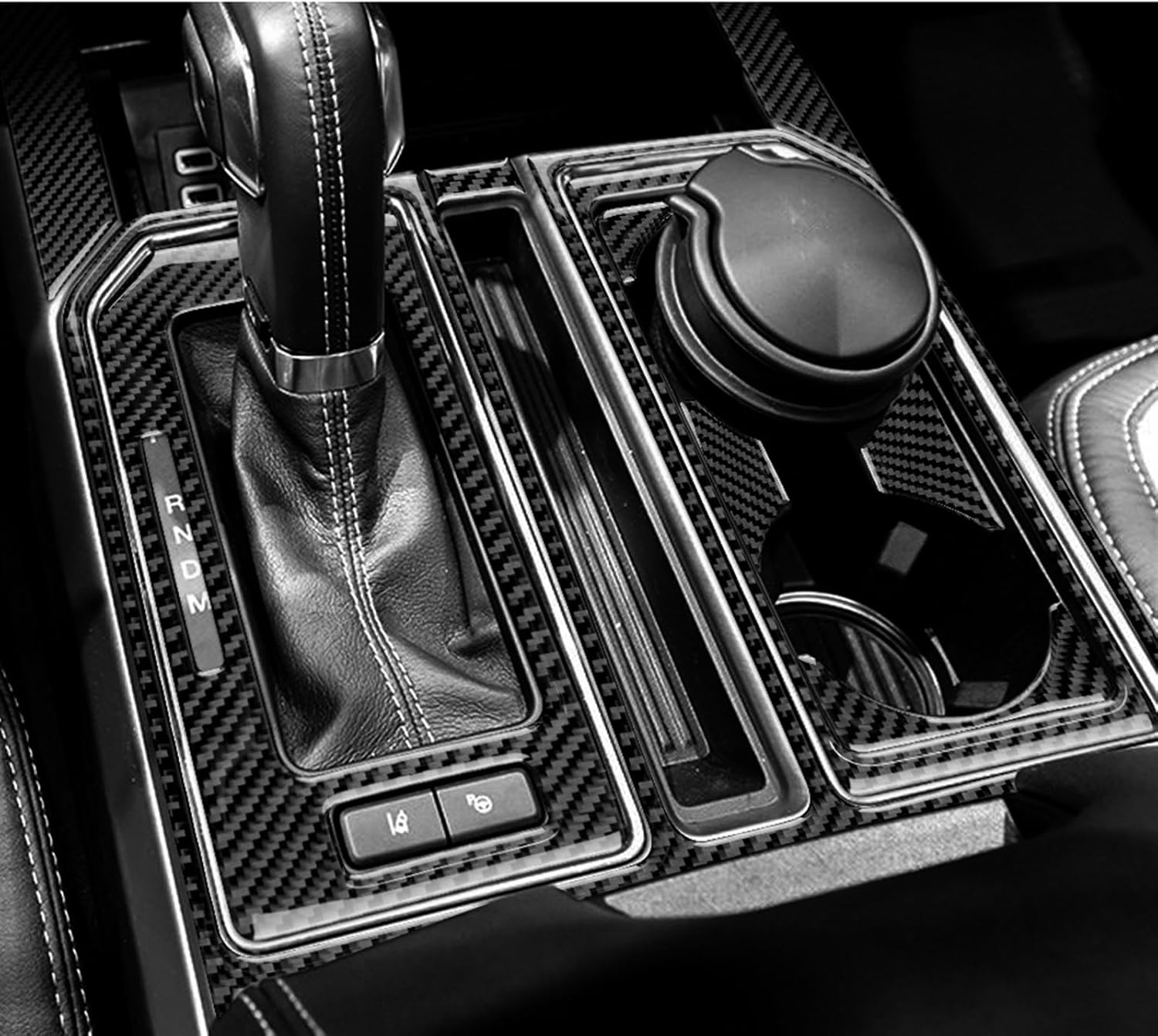 2015 - 21 Ford F150 Carbon Fiber Gear Shift Overlay | Next-Gen Carbon