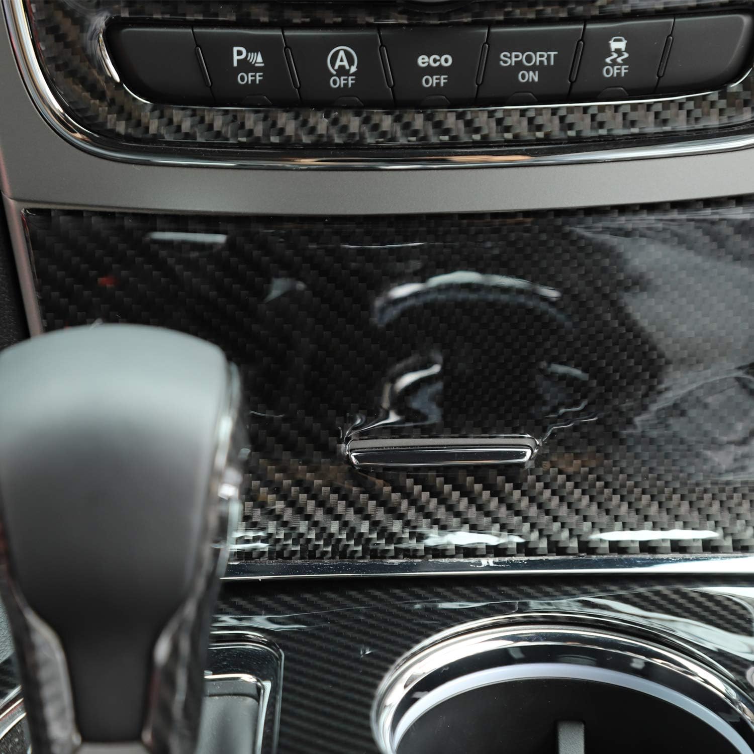 2014 - 20 Jeep Grand Cherokee Carbon Fiber Lower Radio Compartment Cover Kit