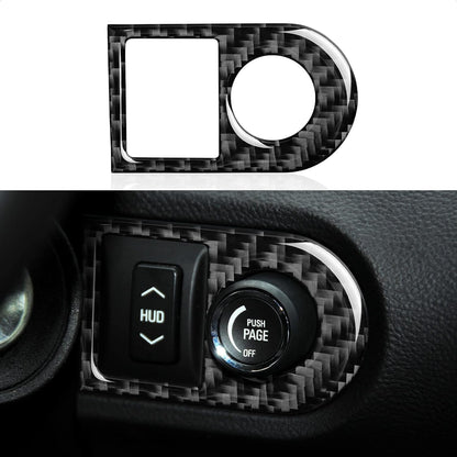 2010 - 15 Camaro Real Carbon Fiber HUD Switch Trim | Black / Red Carbon