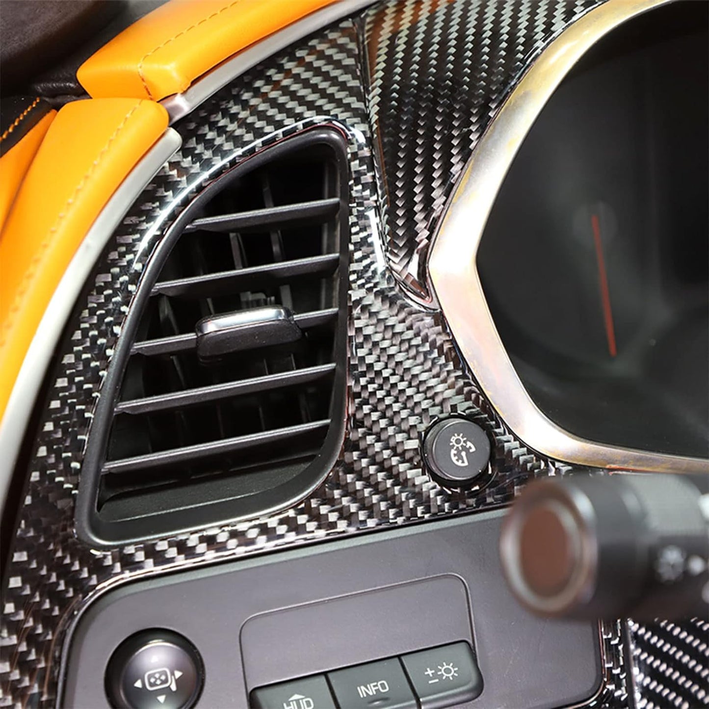 2014 - 19 C7 Corvette Real Carbon Fiber LH Dashboard Panel Overlay Cover | Next-Gen Carbon