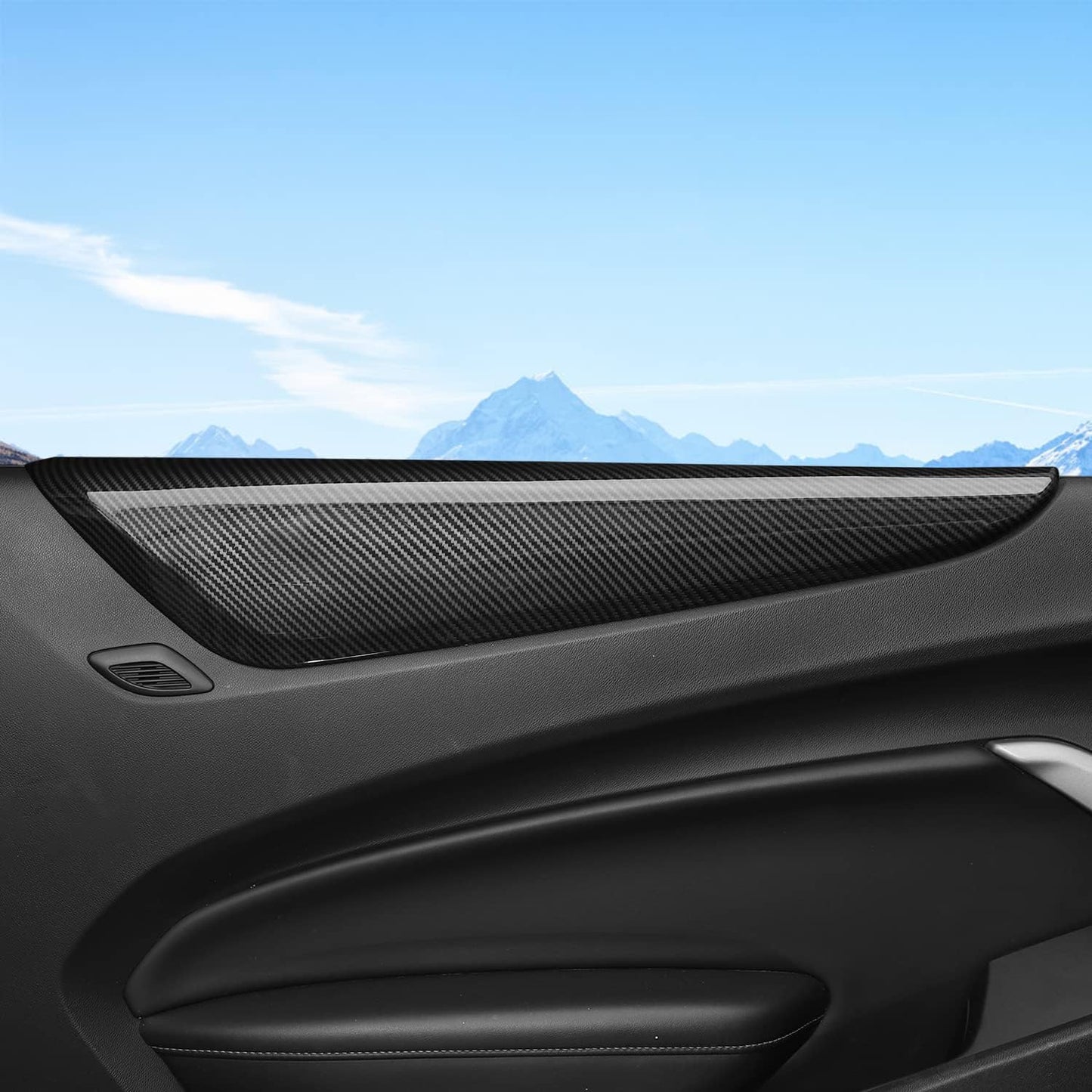 2016-24 Camaro Carbon Fiber Interior ABS Door Panel Armrest Trim Cover
