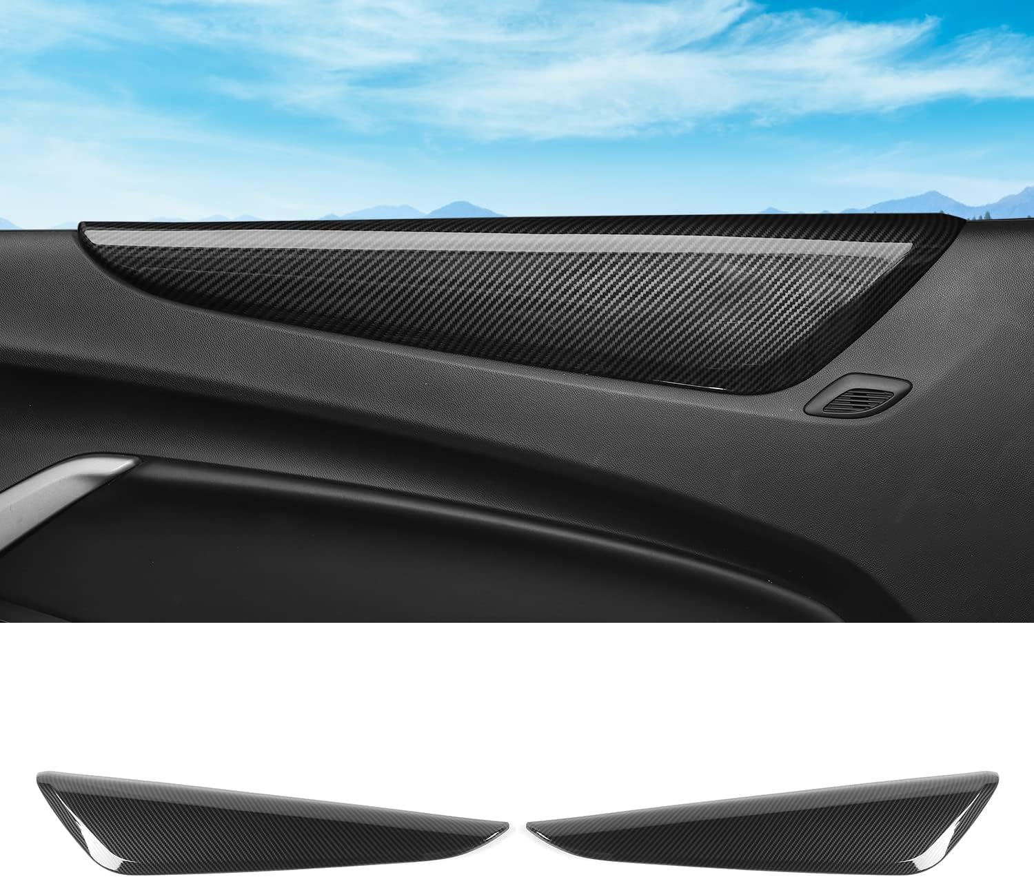 2016-24 Camaro Carbon Fiber Interior ABS Door Panel Armrest Trim Cover
