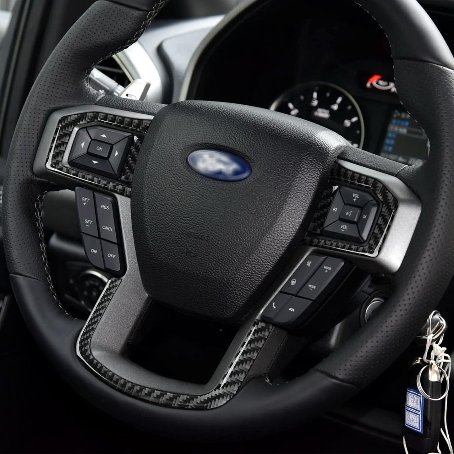 2015 - 20 Ford F150 Carbon Fiber Steering Trim Cover Kit | Next-Gen Carbon