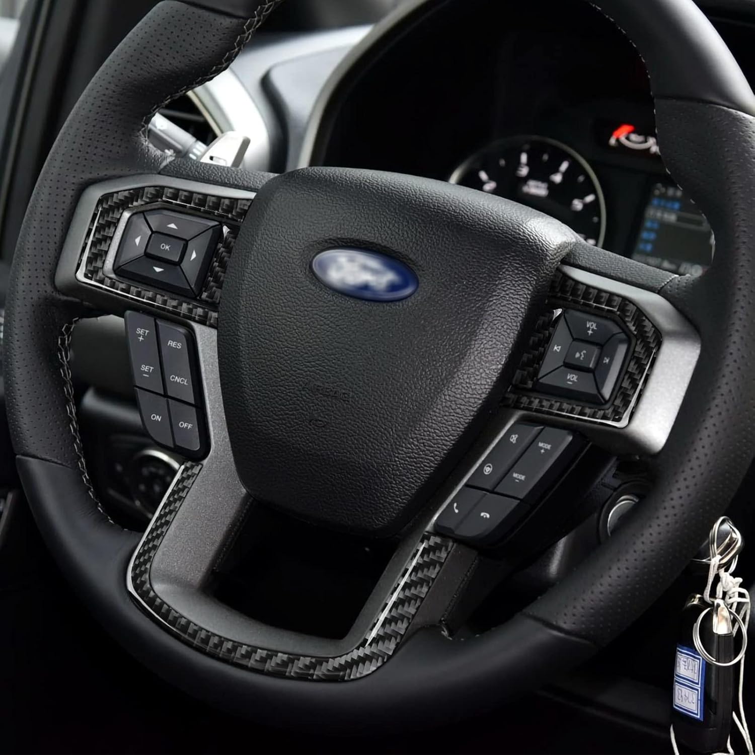 2015 - 20 Ford F150 Carbon Fiber Steering Trim Cover Kit | Next-Gen Carbon