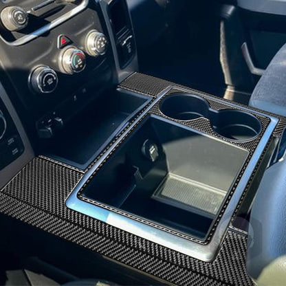 2016 - 18 Dodge Ram Carbon Fiber Center Console Overlay Kit | Next-Gen Carbon
