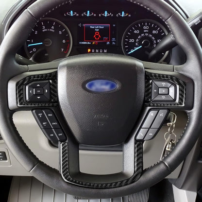 2015 - 20 Ford F150 Carbon Fiber Steering Trim Cover Kit | Next-Gen Carbon