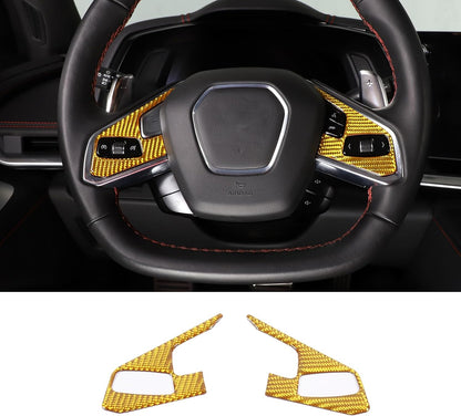 C8 Corvette Carbon Fiber Soft Inner Steering Wheel Trim Covers (Heated/Non-Heated) | Next-Gen Speed