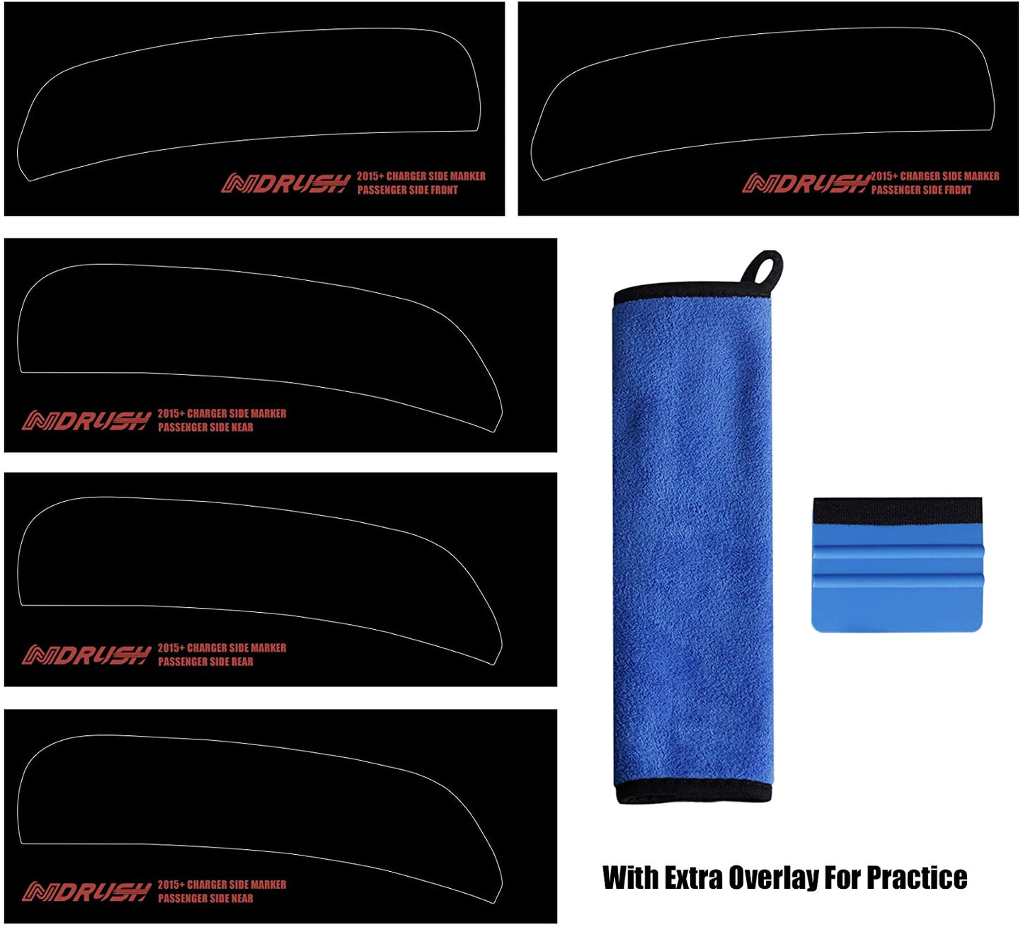 2015 - 24 Dodge Charger Precut Side Marker Tint