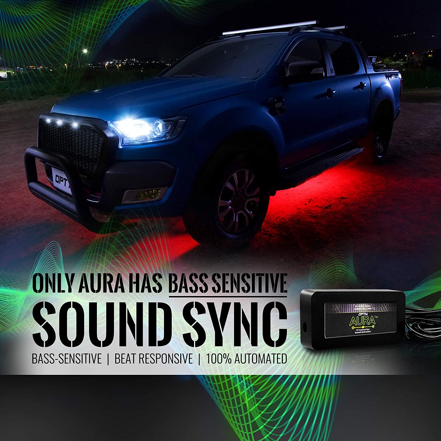 OPT 7 RGB LED Underglow Lighting Kit w/ Remote &amp; Sound sync