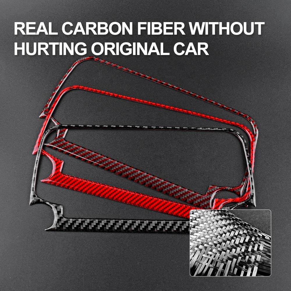 2013 - 15 Camaro Real Carbon Fiber Radio/Climate Control Trim + Center Vent Overlay | Black, Red Carbon