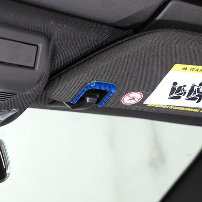 C8 Corvette Soft Carbon Fiber Sun Visor Clip Trim