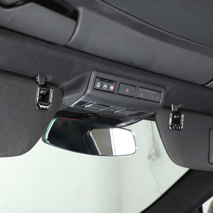 C8 Corvette Soft Carbon Fiber Sun Visor Clip Trim