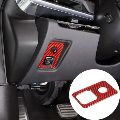 C8 Corvette Soft Carbon Fiber Interior Parking Brake Trim Cover | Black, Red Carbon Fiber