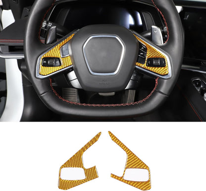 C8 Corvette Carbon Fiber Soft Inner Steering Wheel Trim Covers (Heated/Non-Heated) | Next-Gen Speed