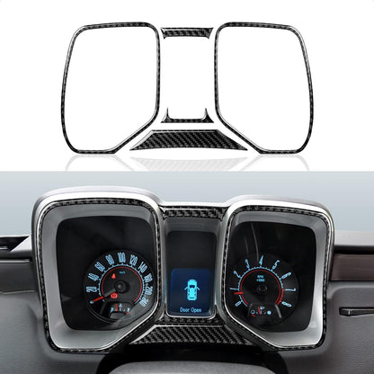 2010 - 15 Camaro Carbon Fiber Speedometer Trim Cover Kit | Black / Red Carbon