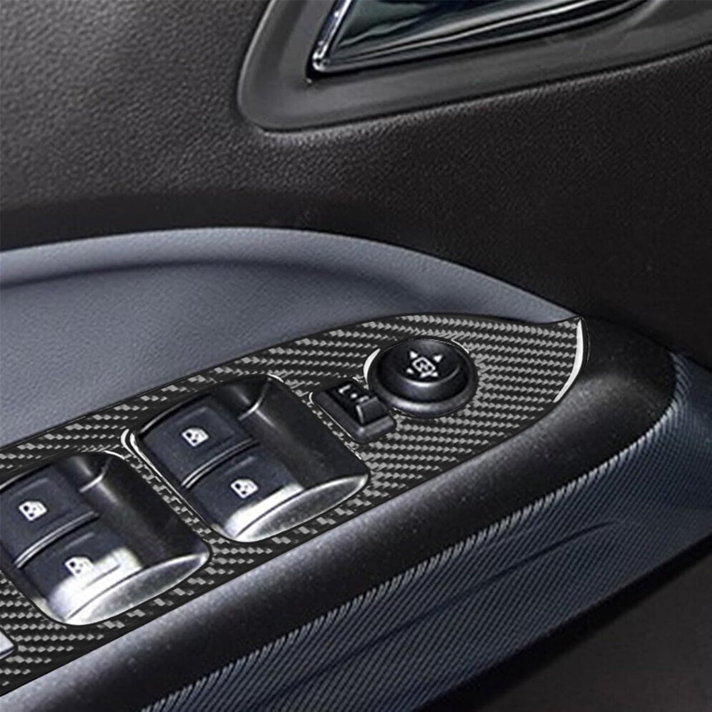 2015 - 20 GMC Canyon / Chevy Colorado Carbon Fiber Window Switch Panel Overlays | Next-Gen Carbon