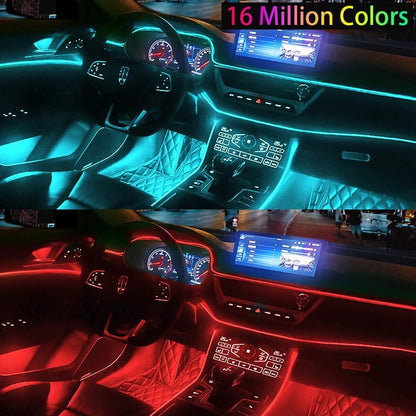 Multicolor RGB Car Interior Tube Lighting Kit
