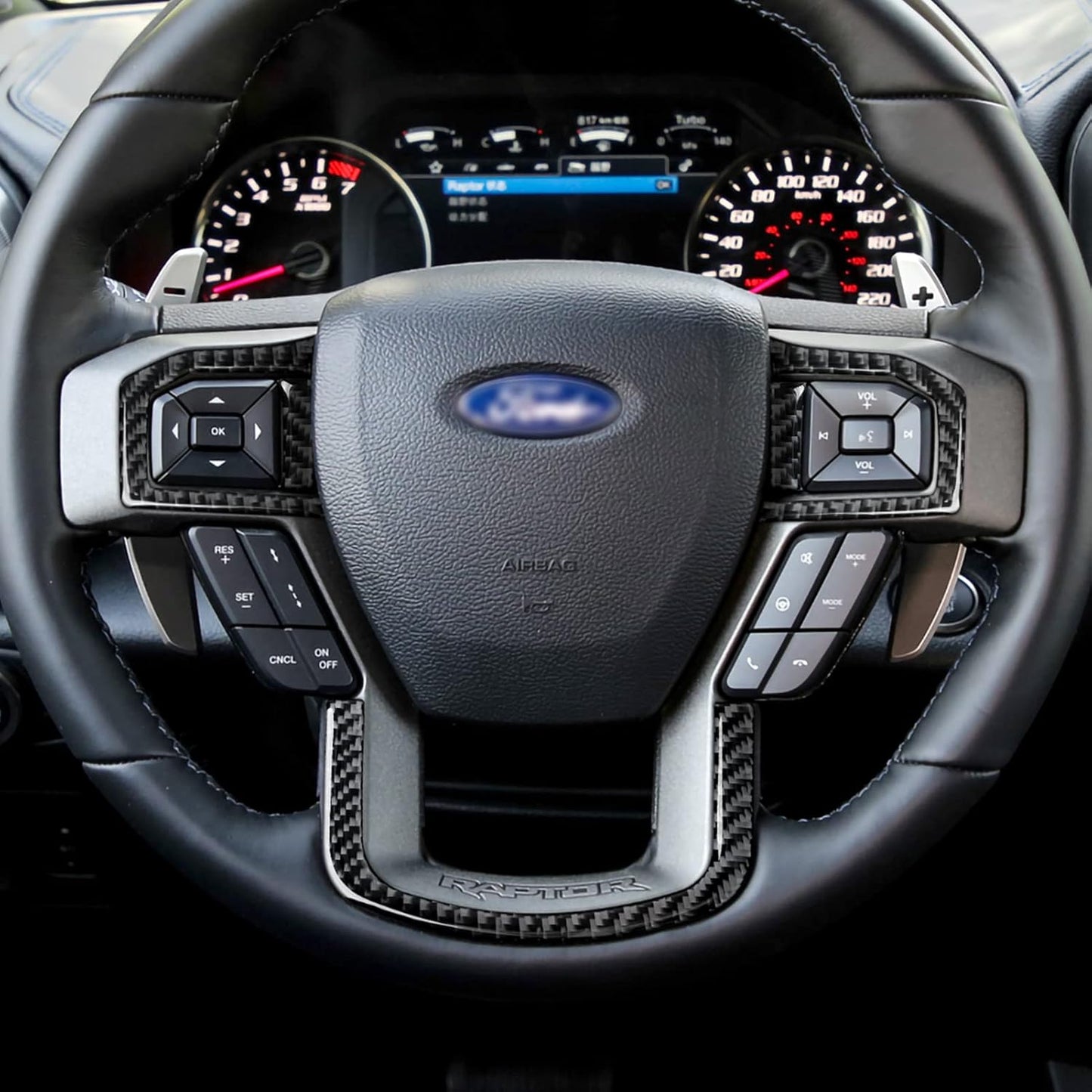 2015 - 20 Ford F150 Carbon Fiber Steering Trim Cover Kit | Next-Gen Carbon