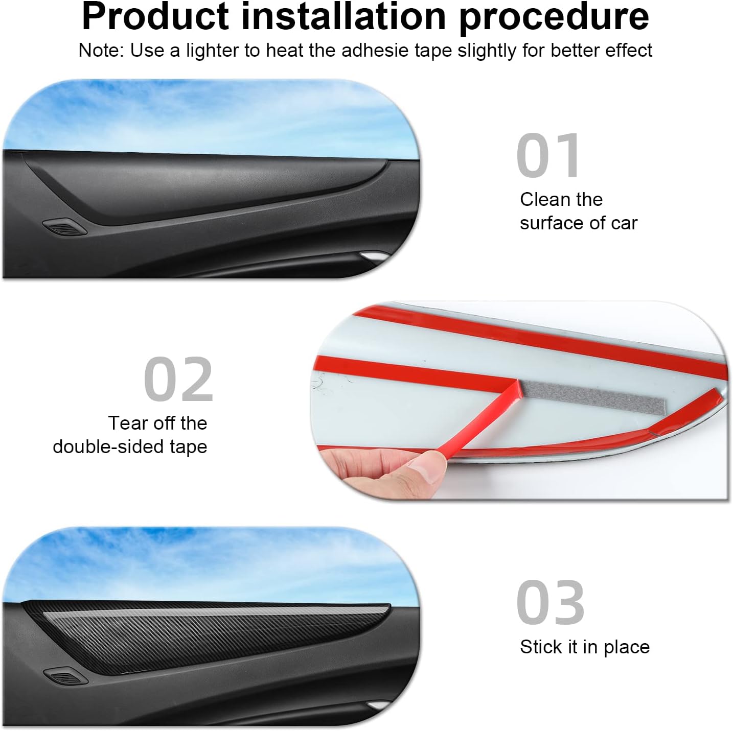 2016-24 Camaro Carbon Fiber Interior ABS Door Panel Armrest Trim Cover