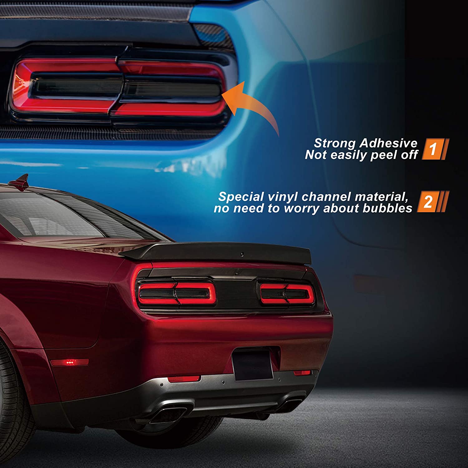 2015 - 24 Dodge Challenger Precut Tail Light Tint