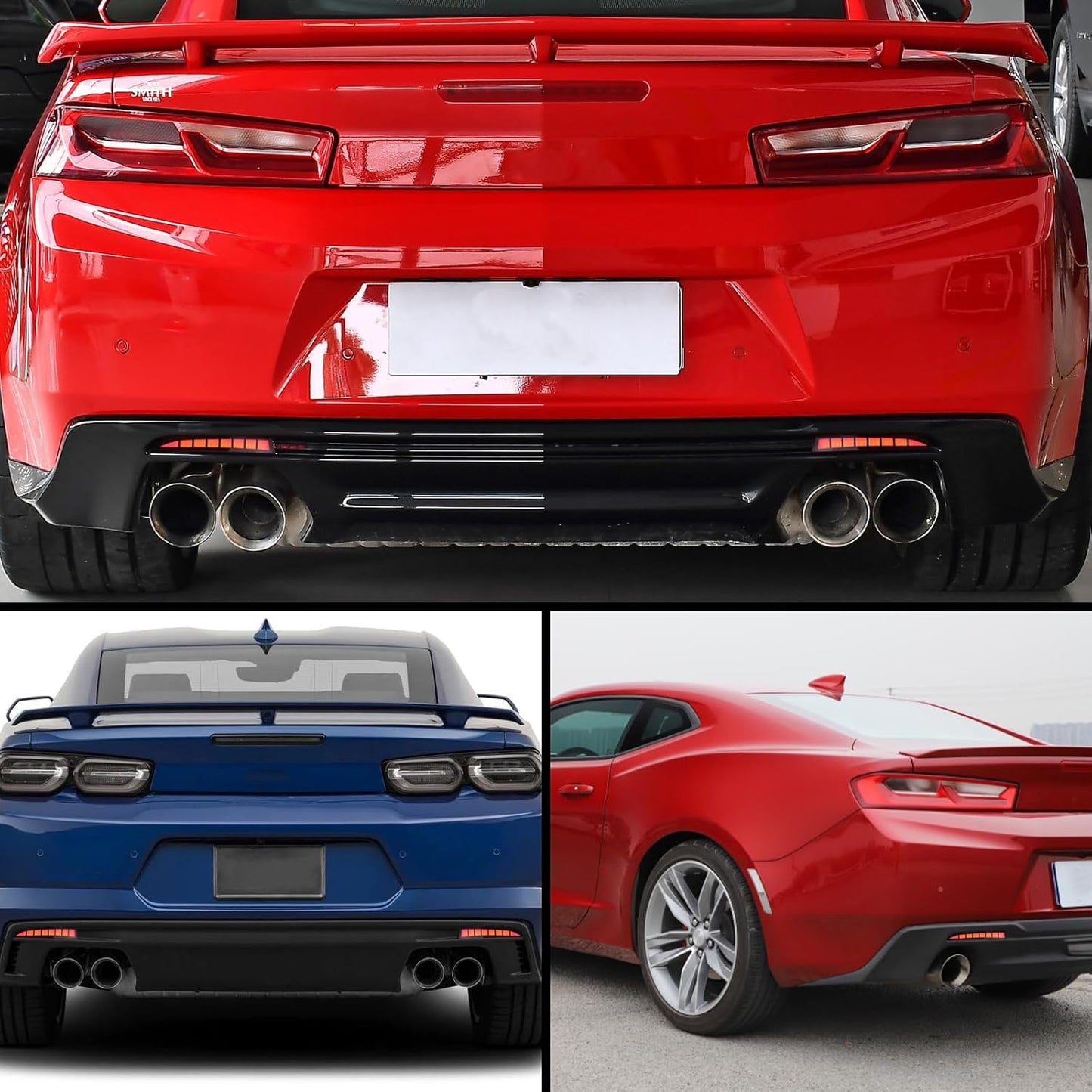 2016 - 24 Camaro Smoked LED Sequential Rear Bumper Reflectors