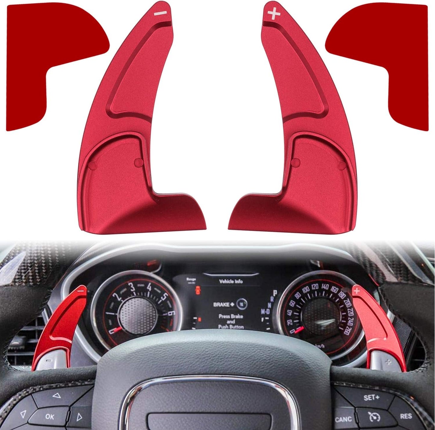 Paddle Shifter Extensions (Red/Blue)  | 2015 - 2024 Dodge Charger