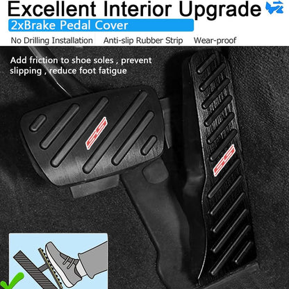 2016 - 24 Camaro Aluminum Gas and Brake Pedal Covers with SS Emblem | Next-Gen Speed