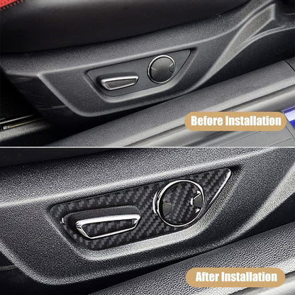 2015-24 Mustang Real Carbon Fiber Seat Adjustment Button Panel Console Cover