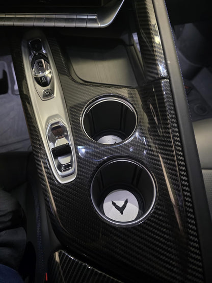 2026+ C8 Corvette Carbon Fiber Center Console Trim Cover Kit