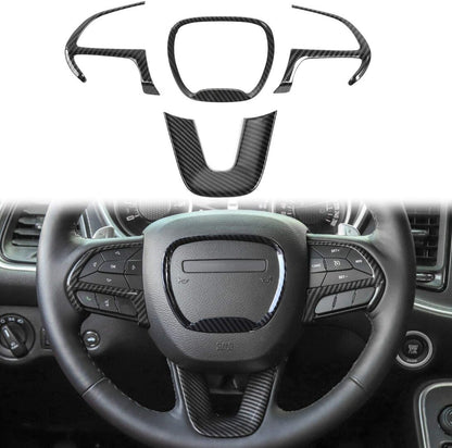 2015+ Dodge Challenger/Charger/Durango Hydro-Carbon Fiber Steering Wheel Trim Kit