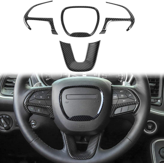 2015+ Dodge Challenger/Charger/Durango Hydro-Carbon Fiber Steering Wheel Trim Kit