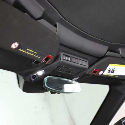 C8 Corvette Soft Carbon Fiber Sun Visor Clip Trim