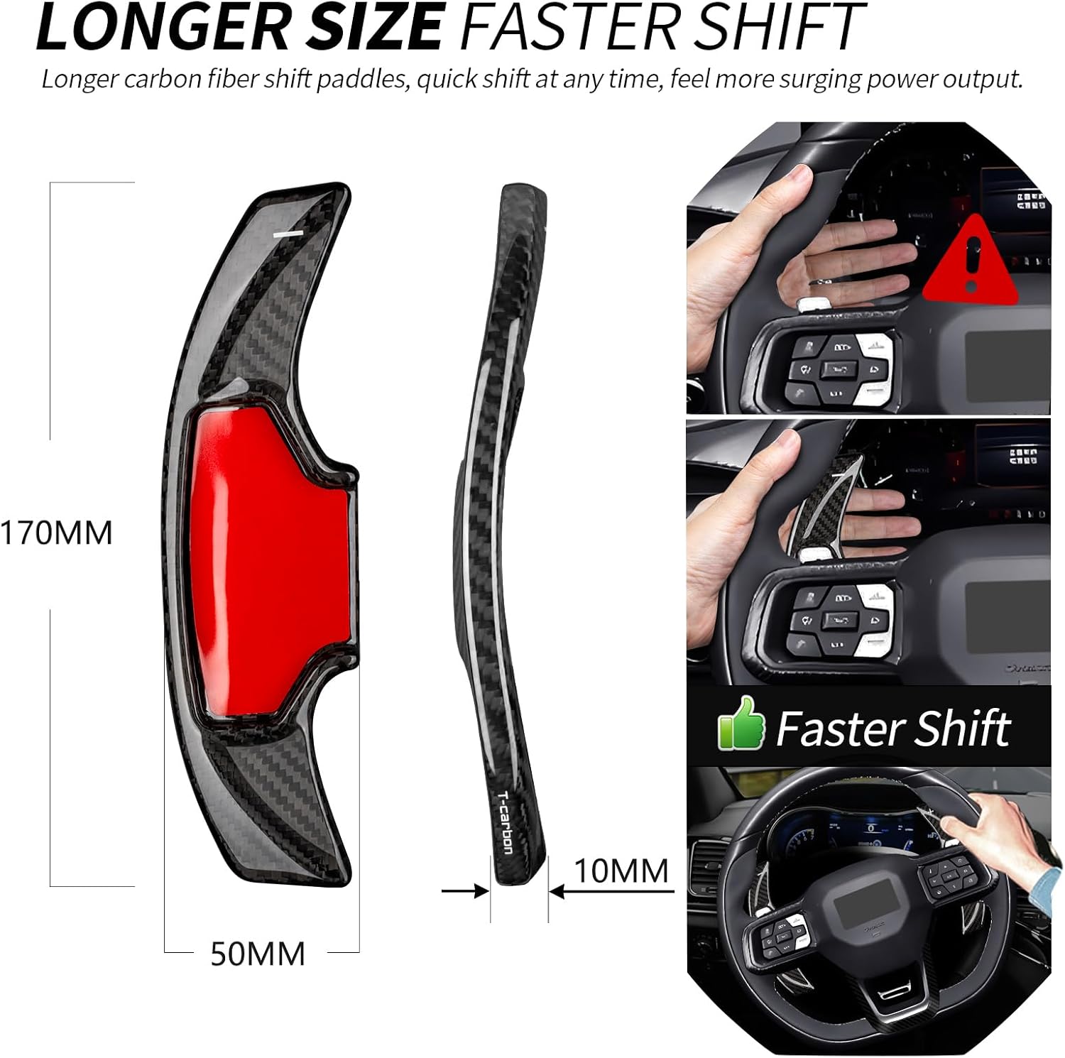 2024+ Mustang S650 Carbon Fiber Paddle Shifter Covers